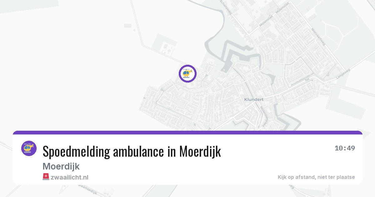 Spoedmelding ambulance in Moerdijk — 15 jun 2026