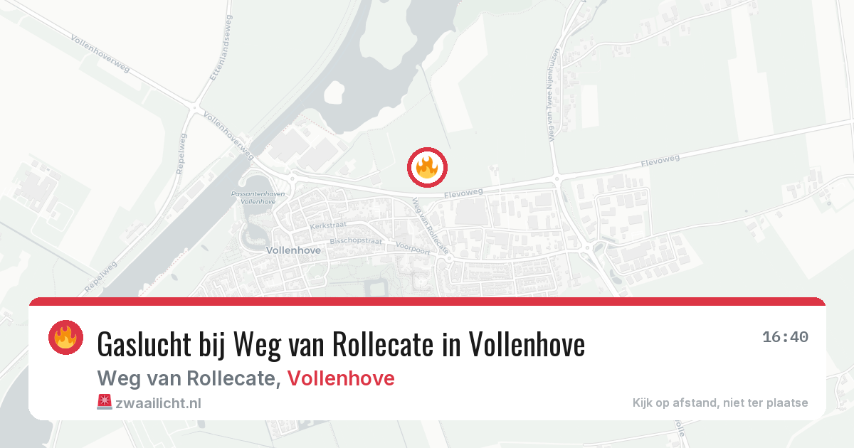 Gaslucht bij Weg van Rollecate in Vollenhove — 5 jun 2026