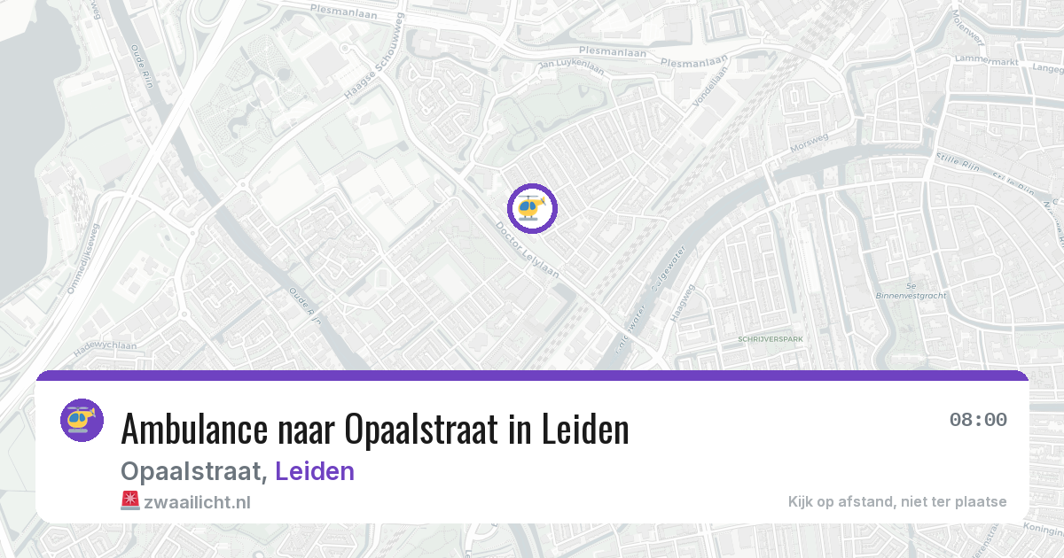 Ambulance naar Opaalstraat in Leiden — 16 jul 2026