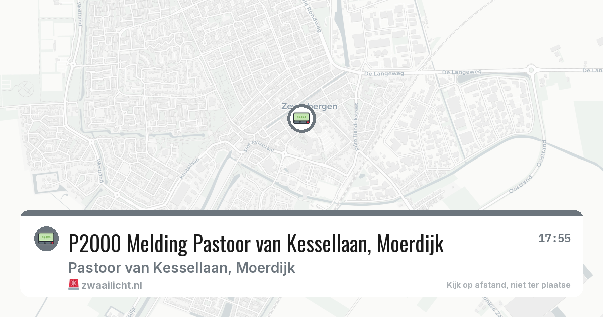 P2000 Melding Pastoor van Kessellaan, Moerdijk — 7 mei 2026