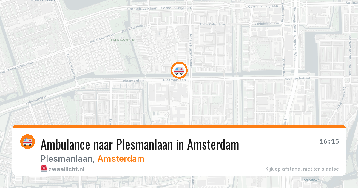 Ambulance naar Plesmanlaan in Amsterdam — 20 mei 2026
