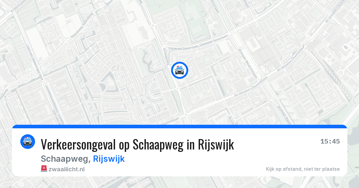 Verkeersongeval op Schaapweg in Rijswijk — 4 mei 2026