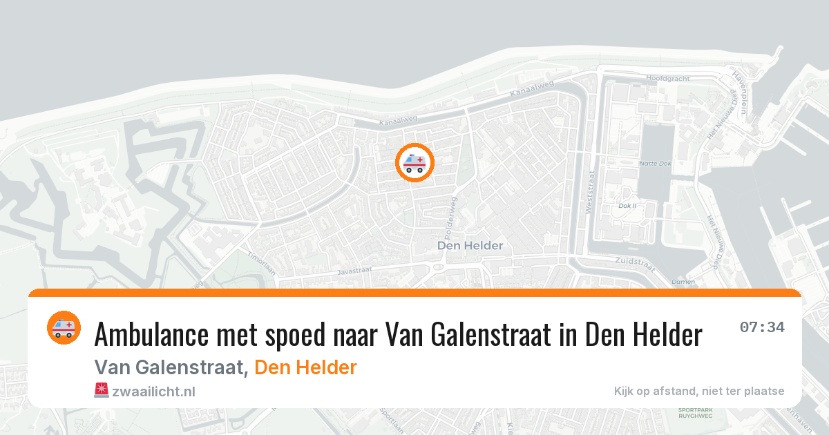 Ambulance met spoed naar Van Galenstraat in Den Helder — 29 jul 2026