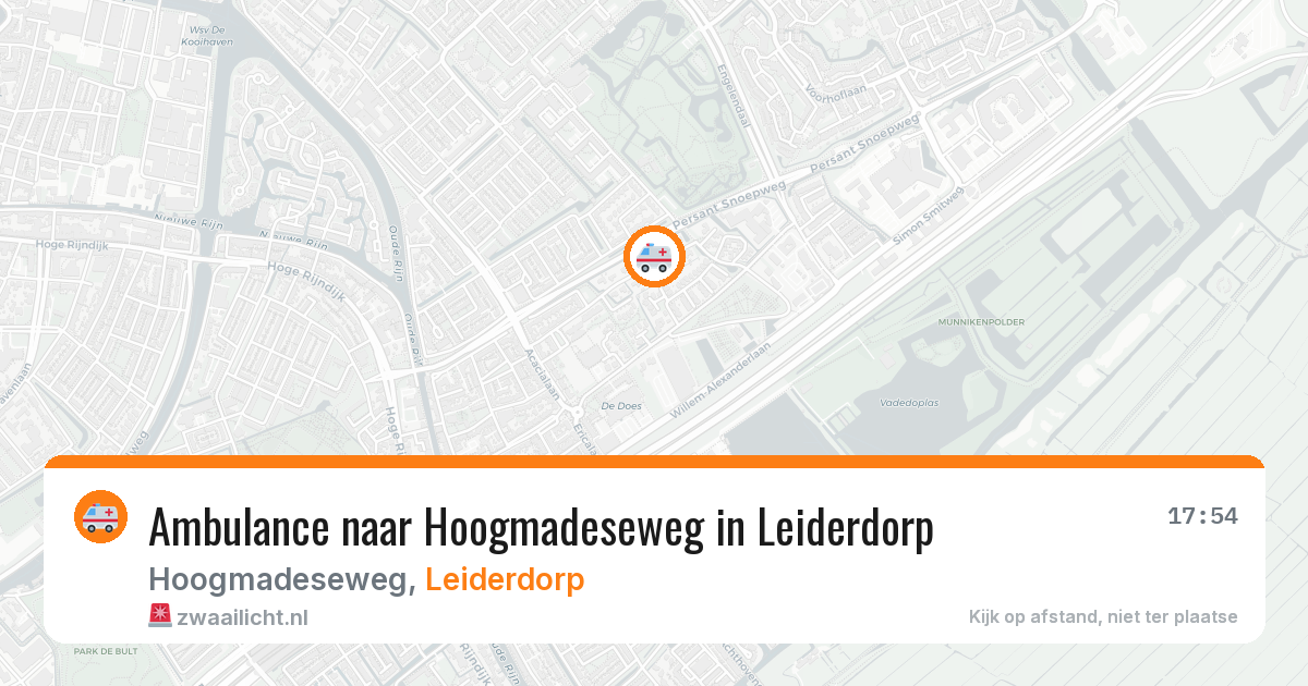 Ambulance naar Hoogmadeseweg in Leiderdorp — 11 aug 2026