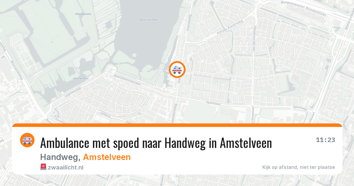 Ambulance met spoed naar Handweg in Amstelveen — 4 jun 2026