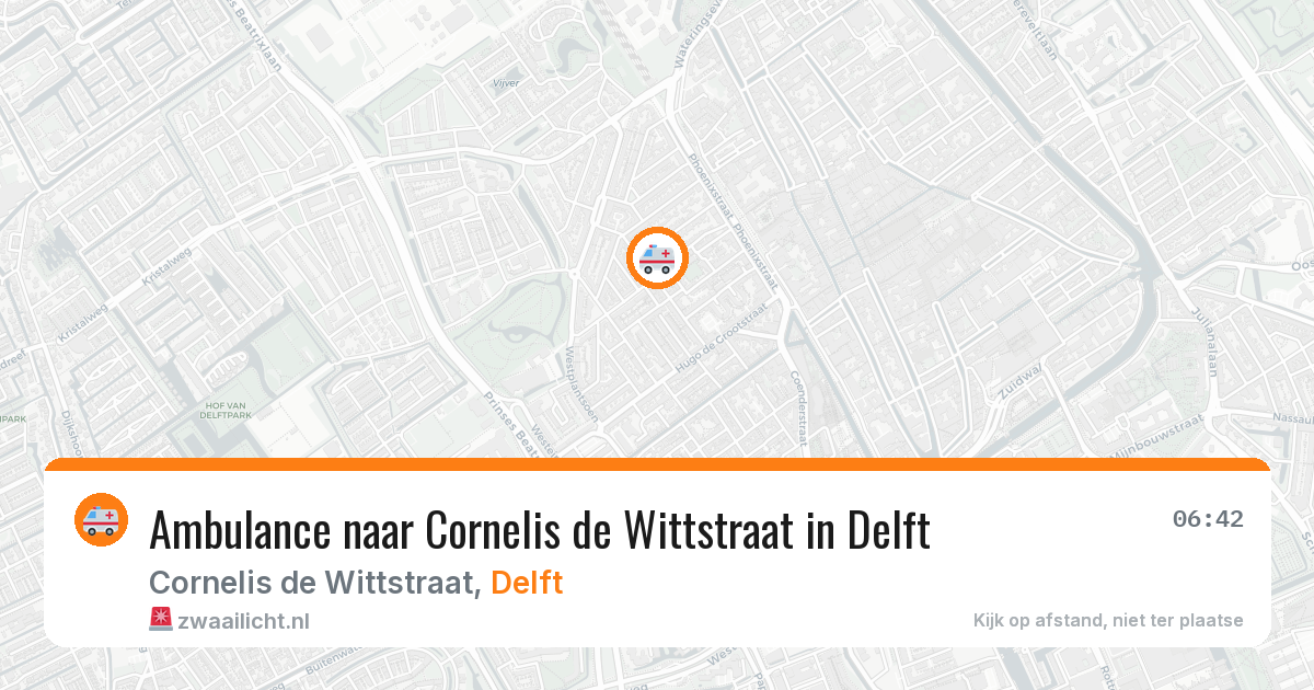 Ambulance naar Cornelis de Wittstraat in Delft — 3 jun 2026