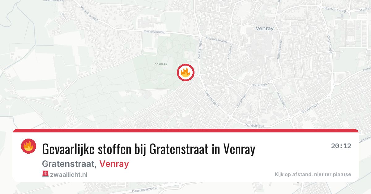 Gevaarlijke stoffen bij Gratenstraat in Venray — 16 mrt 2026