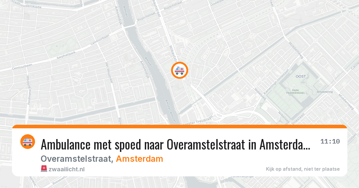 Ambulance met spoed naar Overamstelstraat in Amsterdam — 26 mrt 2026
