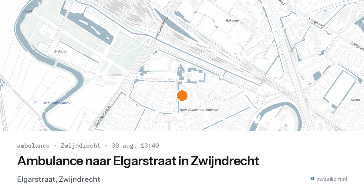 Ambulance naar Elgarstraat in Zwijndrecht — 30 aug 2026