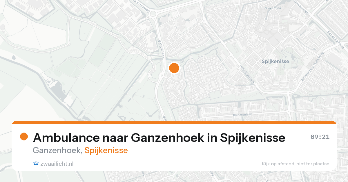 Ambulance naar Ganzenhoek in Spijkenisse — 20 aug 2026