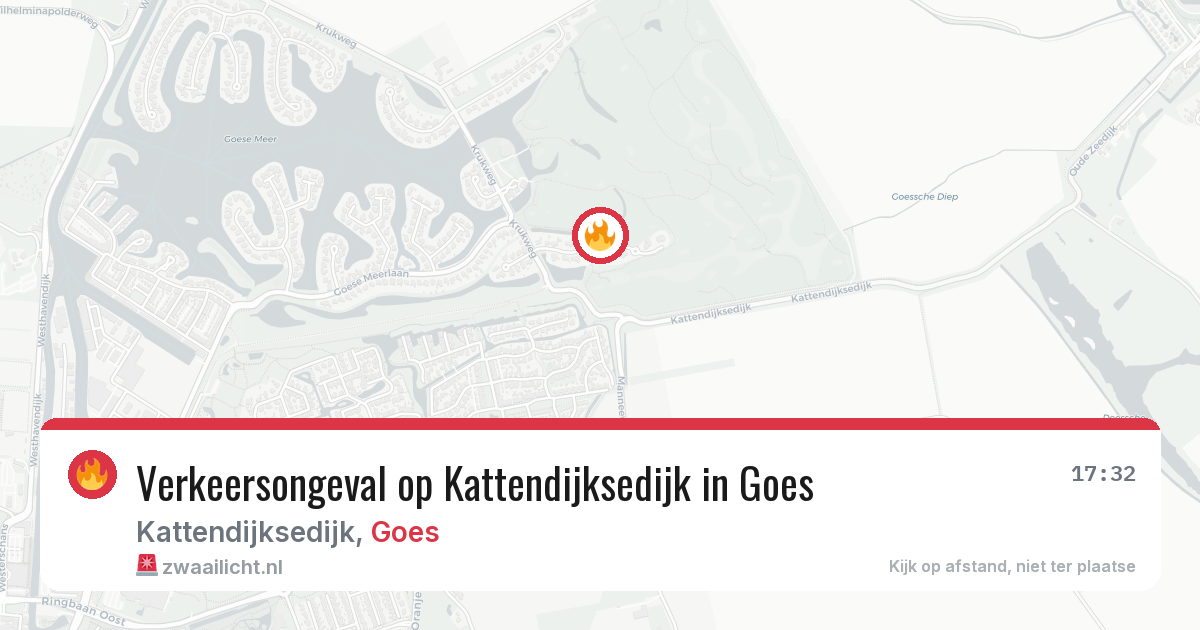 Verkeersongeval op Kattendijksedijk in Goes — 17 jul 2026
