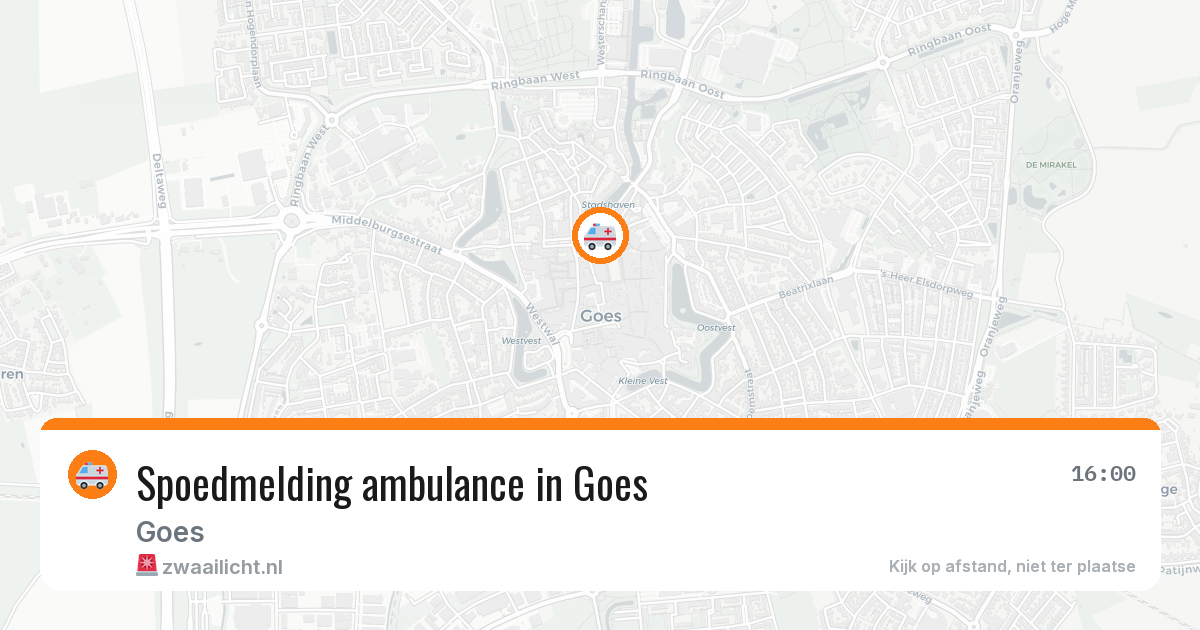 Spoedmelding ambulance in Goes — 28 mei 2026
