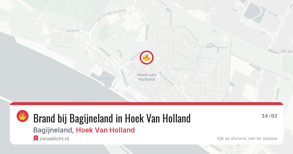 Brand bij Bagijneland in Hoek Van Holland — 31 jul 2026