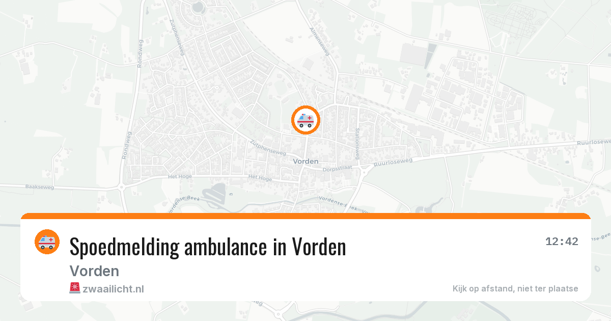 Spoedmelding ambulance in Vorden — 2 aug 2026