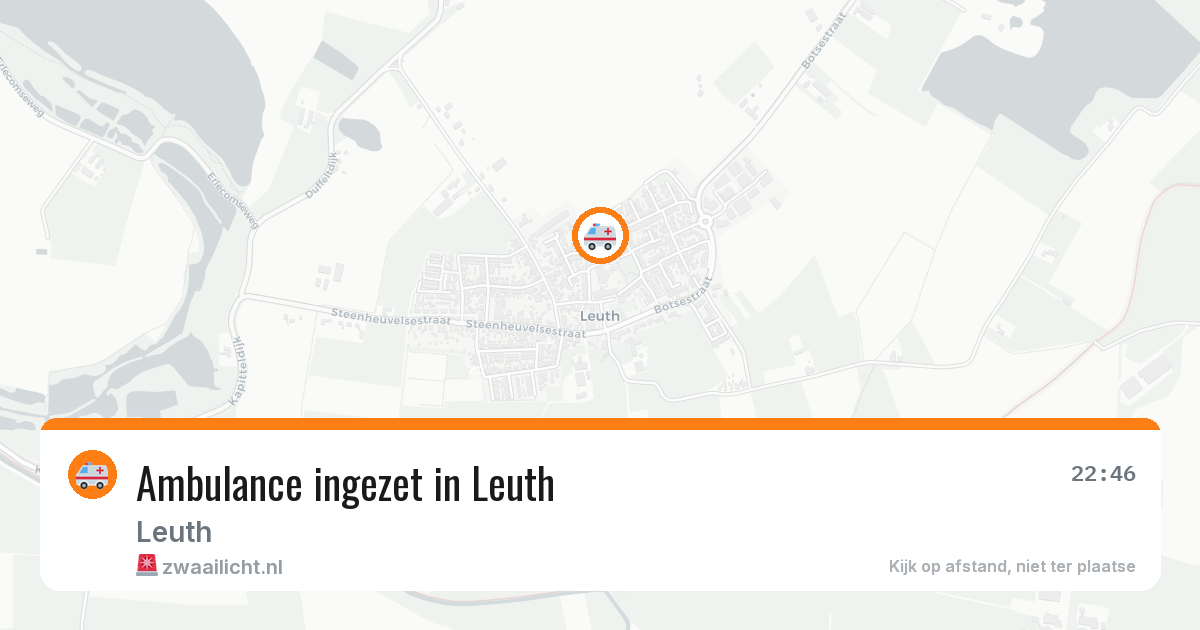 Ambulance ingezet in Leuth — 14 mrt 2026