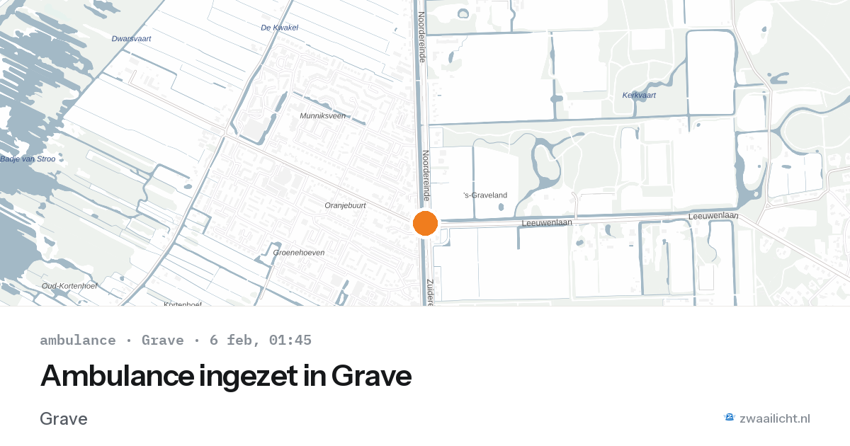 Ambulance ingezet in Grave — 6 feb 2026
