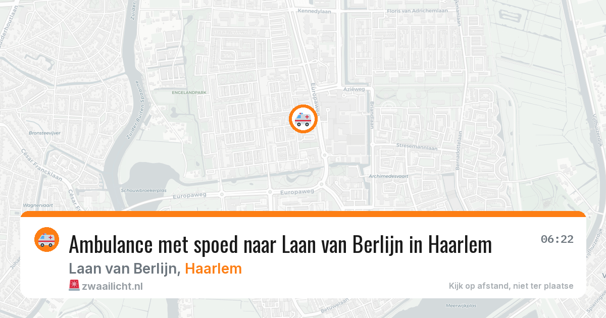 Ambulance met spoed naar Laan van Berlijn in Haarlem — 24 mei 2026