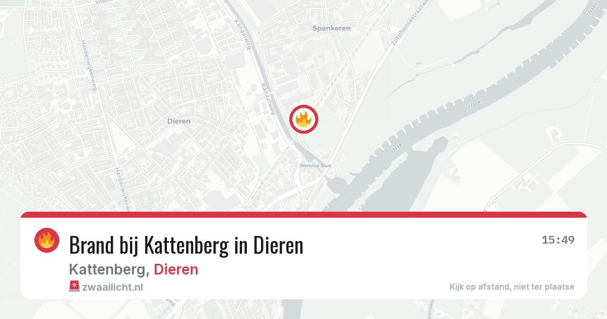 Brand bij Kattenberg in Dieren — 1 mei 2026