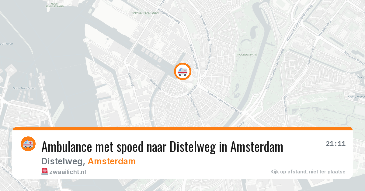 Ambulance met spoed naar Distelweg in Amsterdam — 6 mei 2026