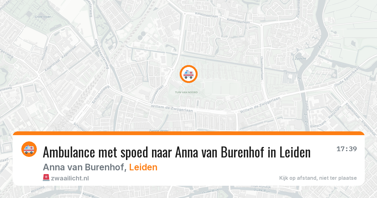 Ambulance met spoed naar Anna van Burenhof in Leiden — 22 mei 2026