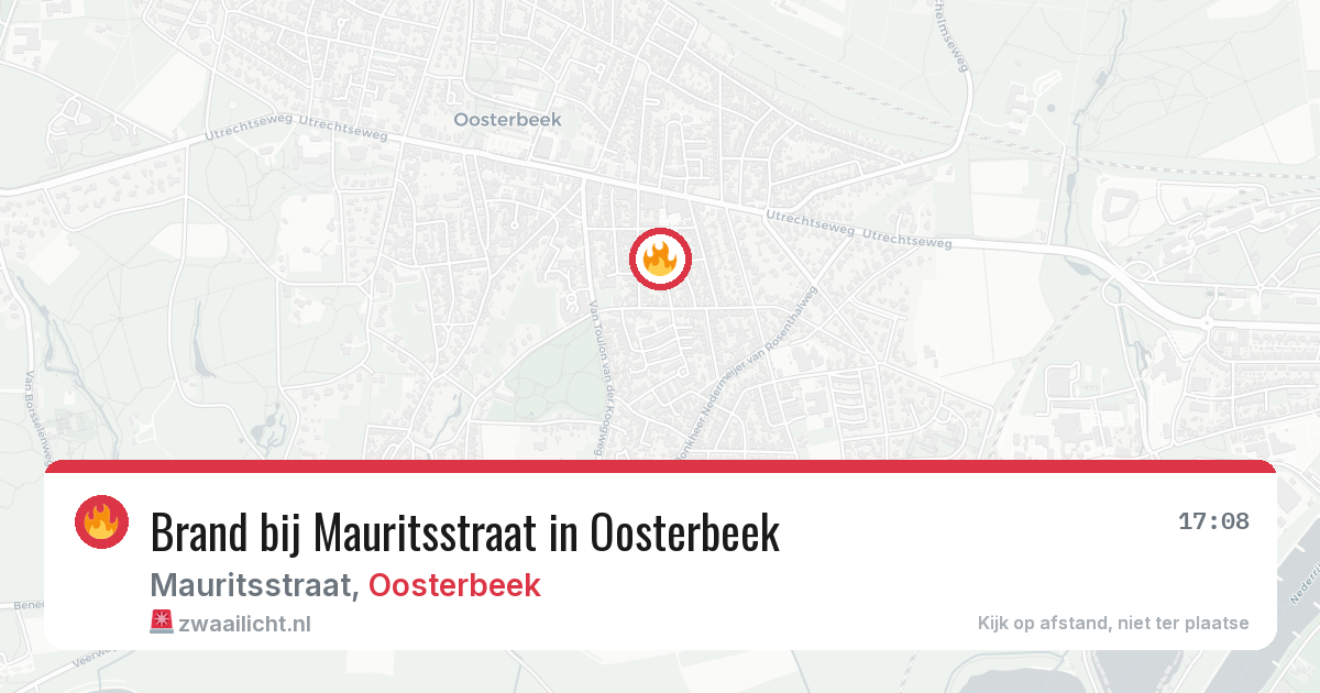 Brand bij Mauritsstraat in Oosterbeek — 10 aug 2026