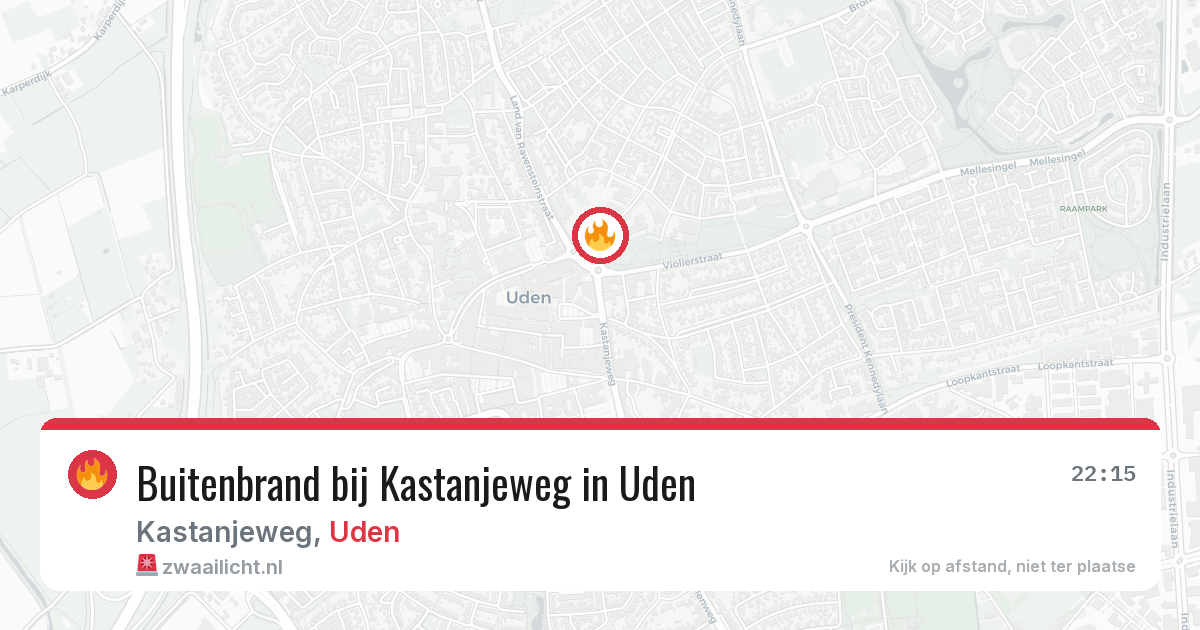 Buitenbrand bij Kastanjeweg in Uden — 26 feb 2026