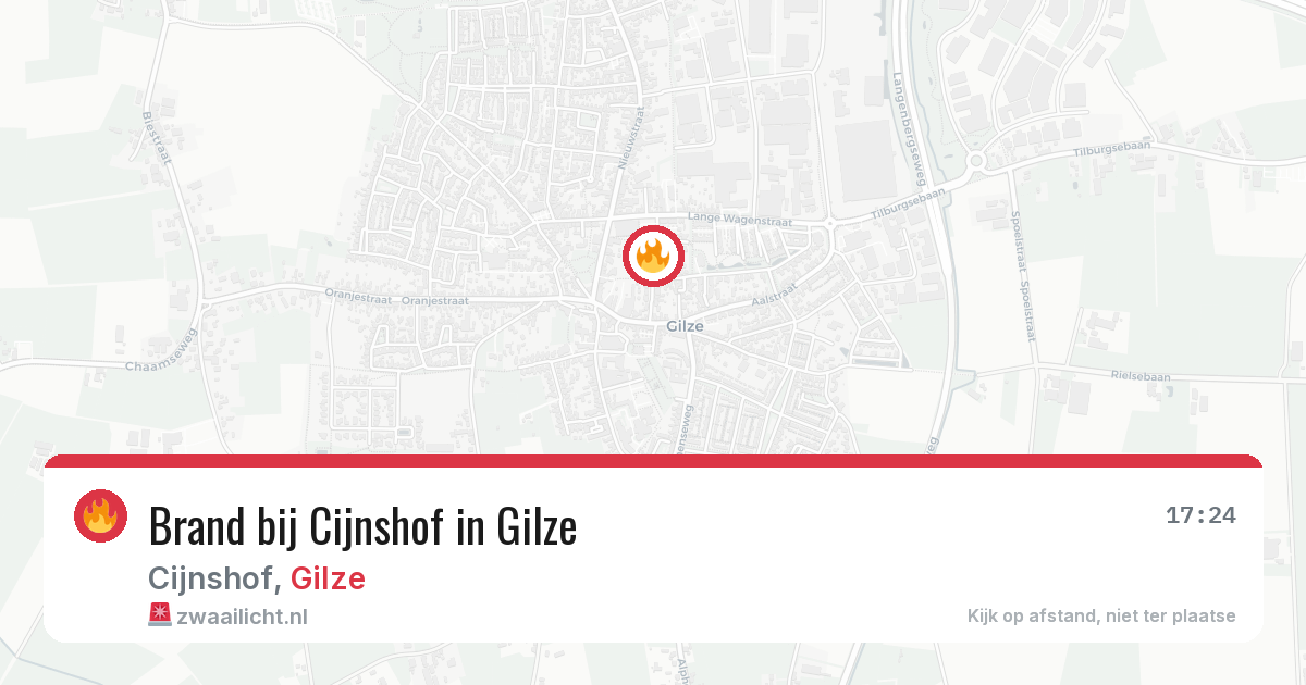 Brand bij Cijnshof in Gilze — 14 aug 2026