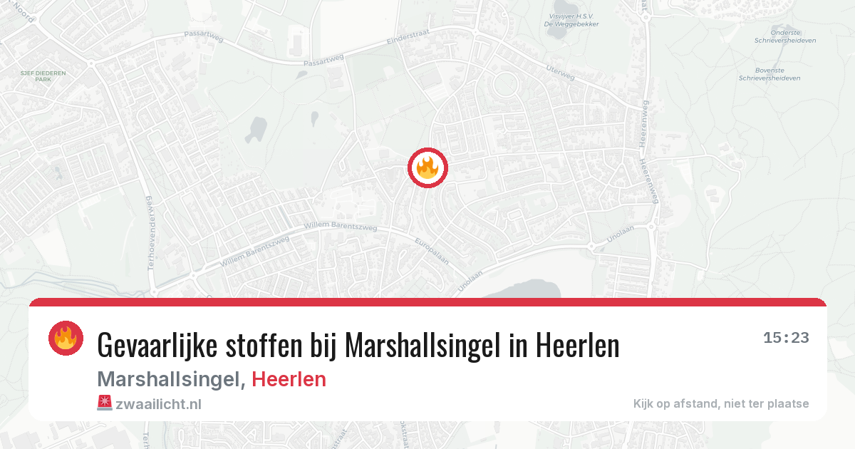 Gevaarlijke stoffen bij Marshallsingel in Heerlen — 26 jun 2026