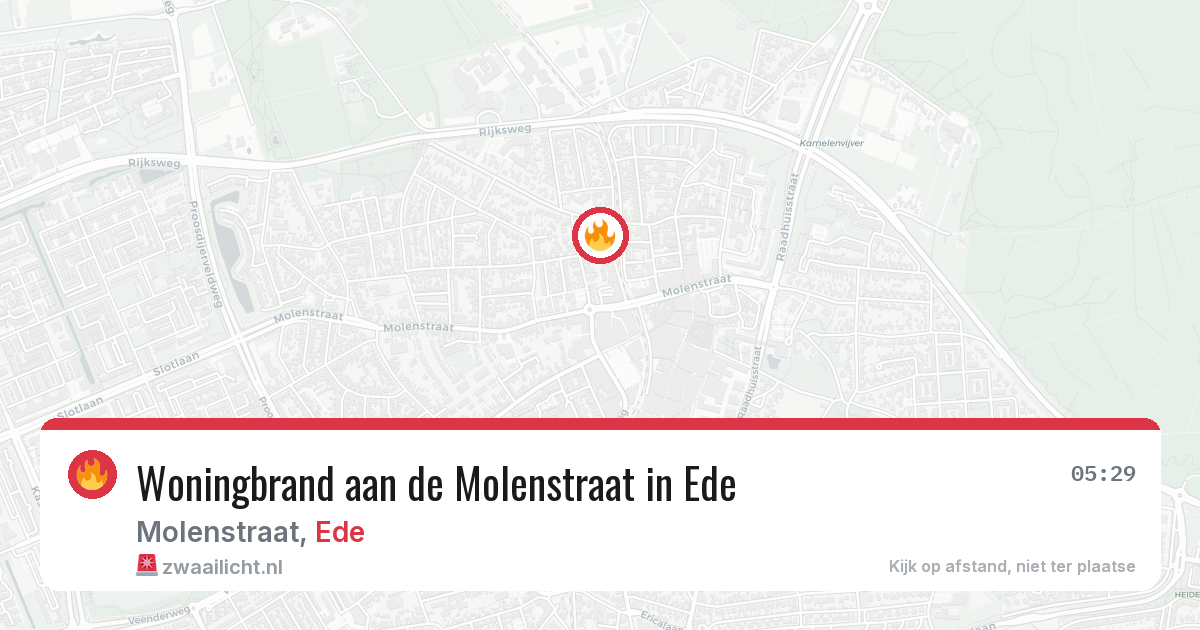 Woningbrand aan de Molenstraat in Ede — 6 mrt 2026