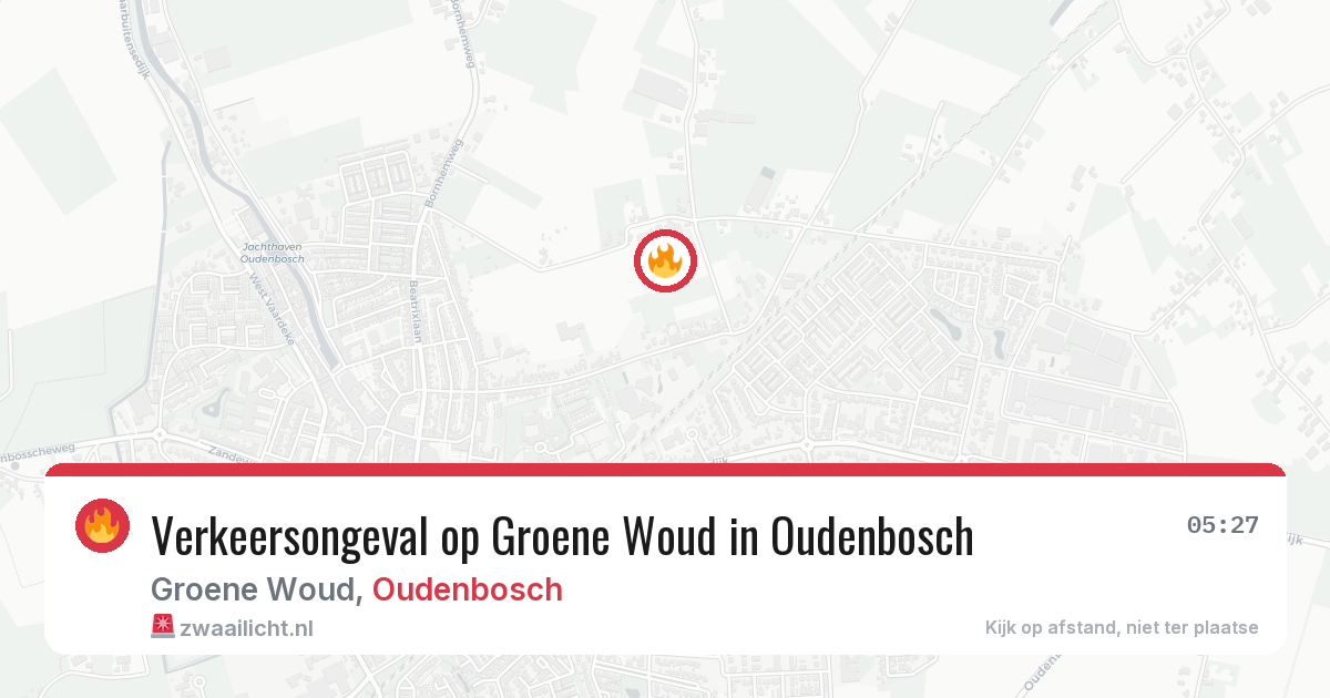 Verkeersongeval op Groene Woud in Oudenbosch — 22 apr 2026