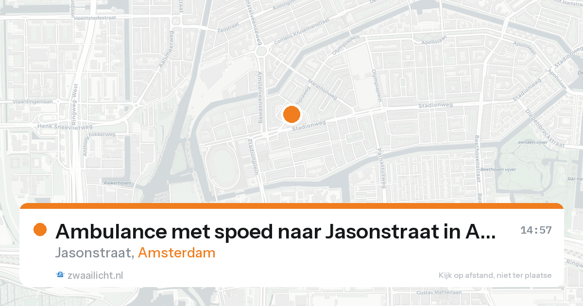 Ambulance met spoed naar Jasonstraat in Amsterdam — 23 aug 2026