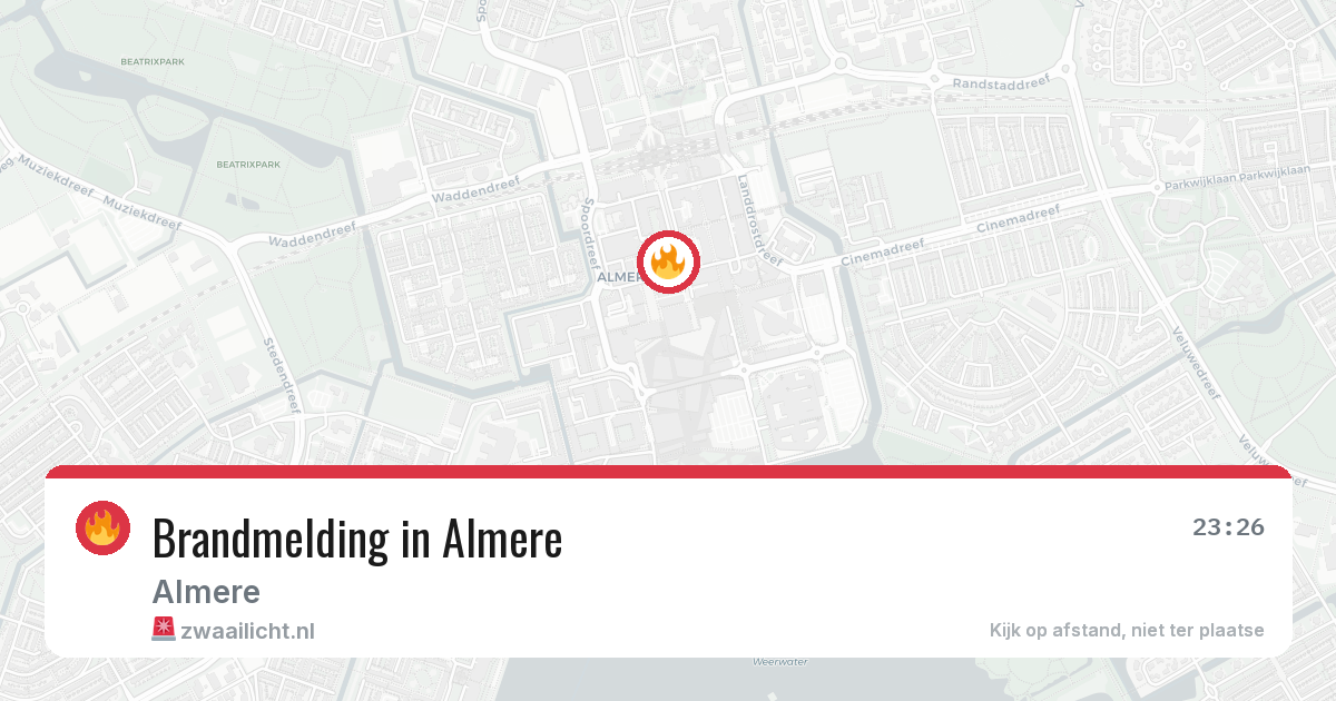 Brandmelding in Almere — 3 aug 2026