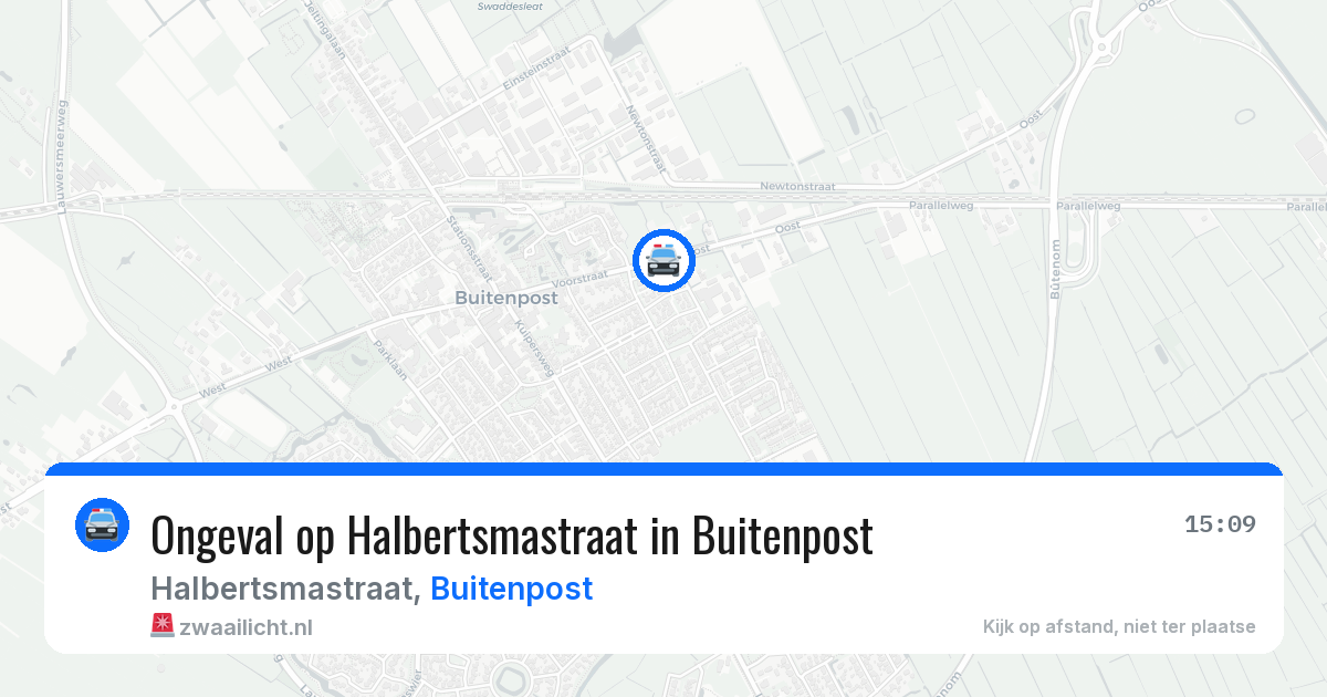 Ongeval op Halbertsmastraat in Buitenpost — 20 jan 2026