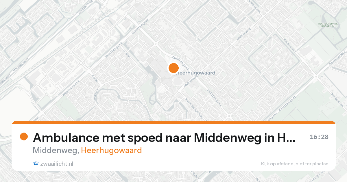 Ambulance met spoed naar Middenweg in Heerhugowaard — 27 mei 2026