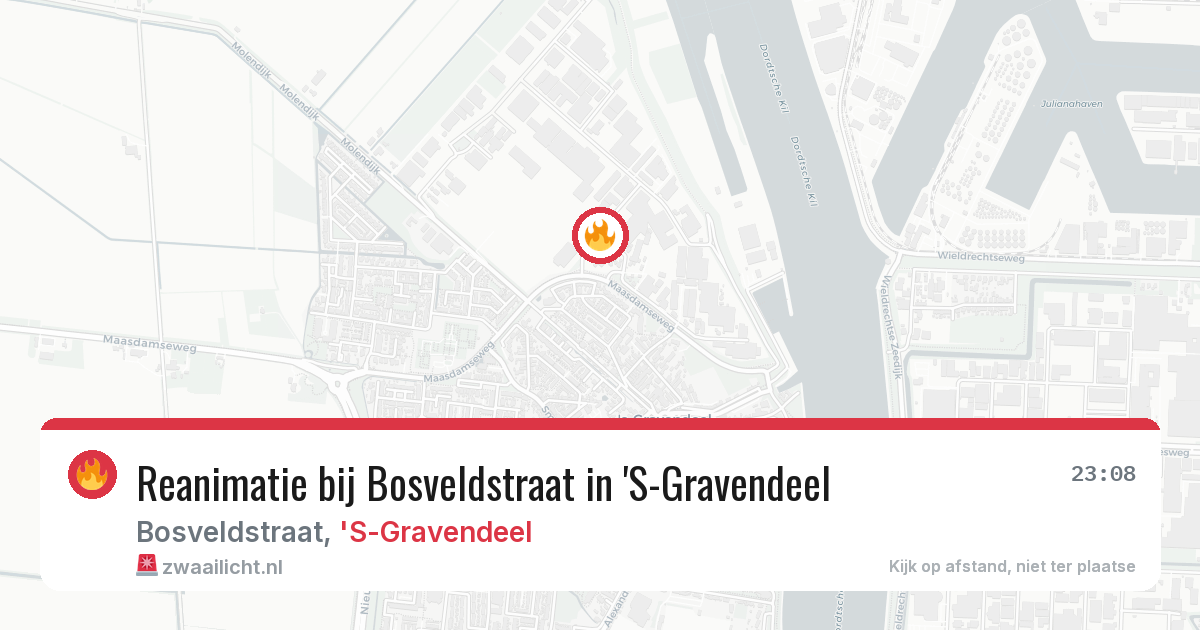 Reanimatie bij Bosveldstraat in 'S-Gravendeel — 25 jan 2026