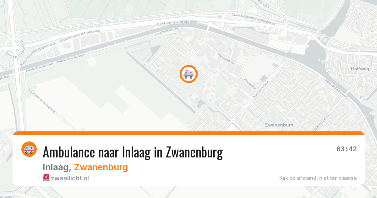 Ambulance naar Inlaag in Zwanenburg — 7 aug 2026