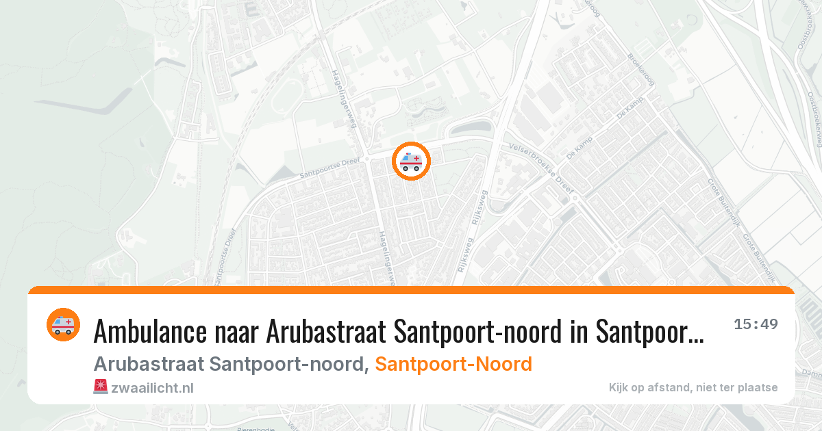 Ambulance naar Arubastraat Santpoort-noord in Santpoort-Noord — 13 aug 2026