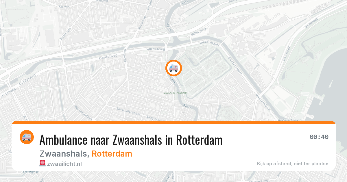 Ambulance naar Zwaanshals in Rotterdam — 21 mrt 2026