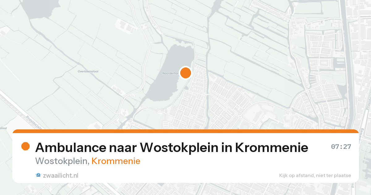 Ambulance naar Wostokplein in Krommenie — 22 aug 2026