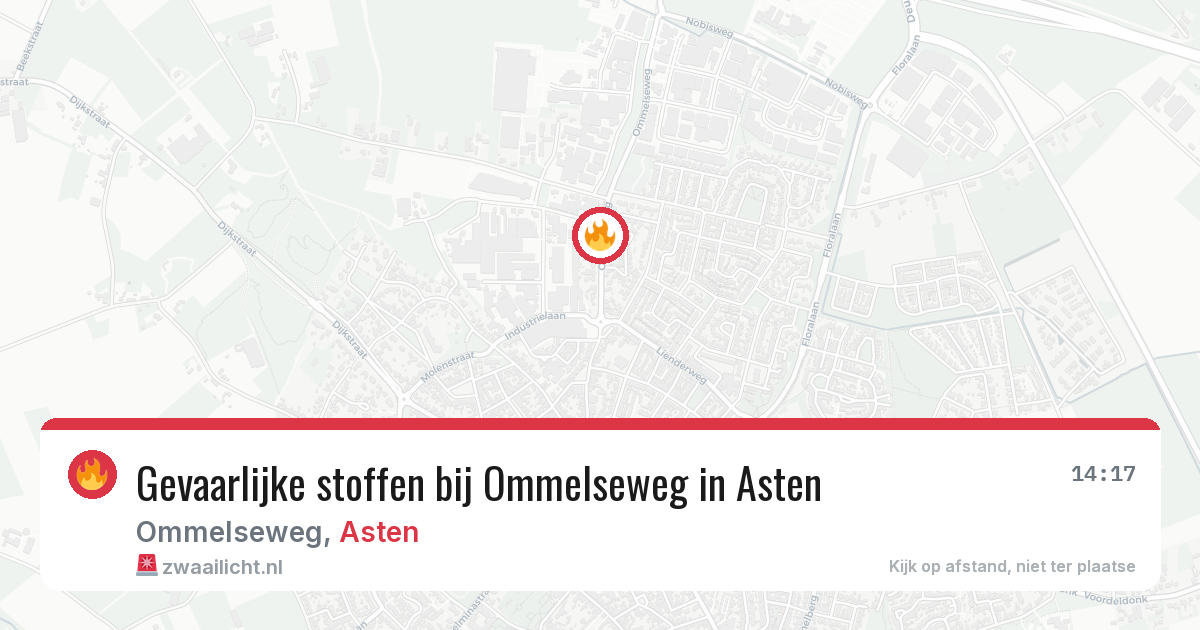 Gevaarlijke stoffen bij Ommelseweg in Asten — 4 jun 2026
