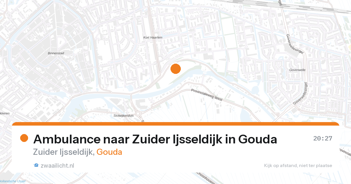 Ambulance naar Zuider Ijsseldijk in Gouda — 26 aug 2026