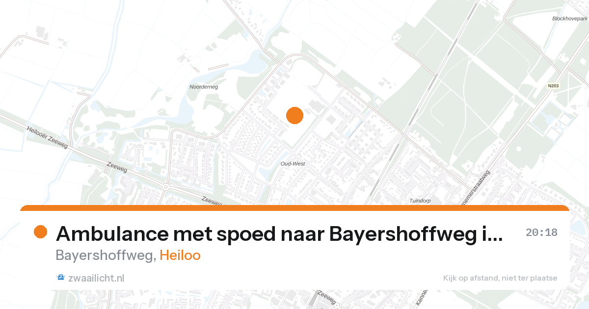 Ambulance met spoed naar Bayershoffweg in Heiloo — 28 aug 2026