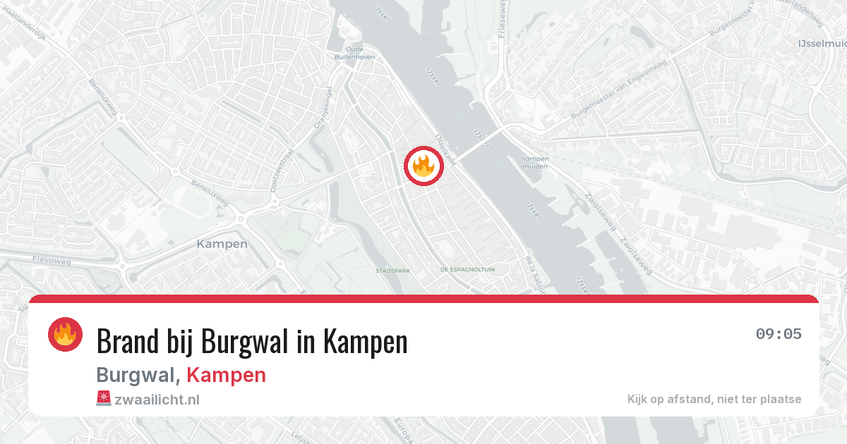 Brand bij Burgwal in Kampen — 30 mei 2026
