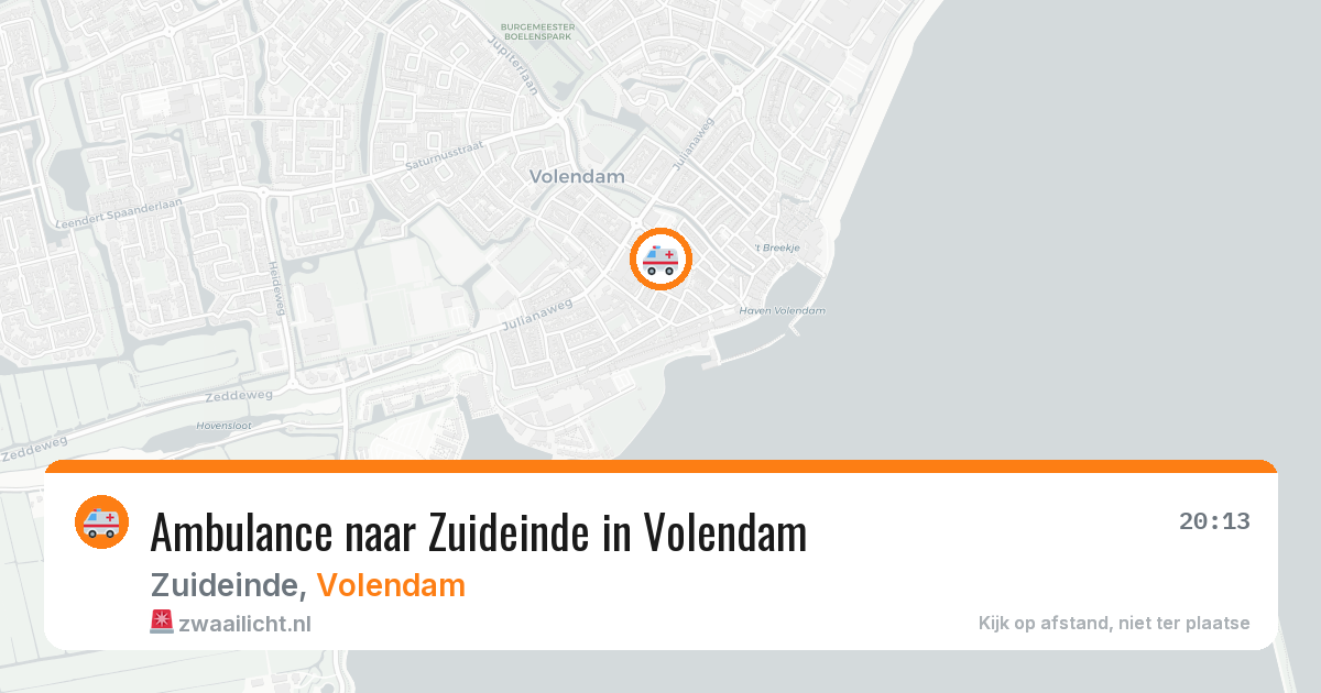 Ambulance naar Zuideinde in Volendam — 7 mei 2026