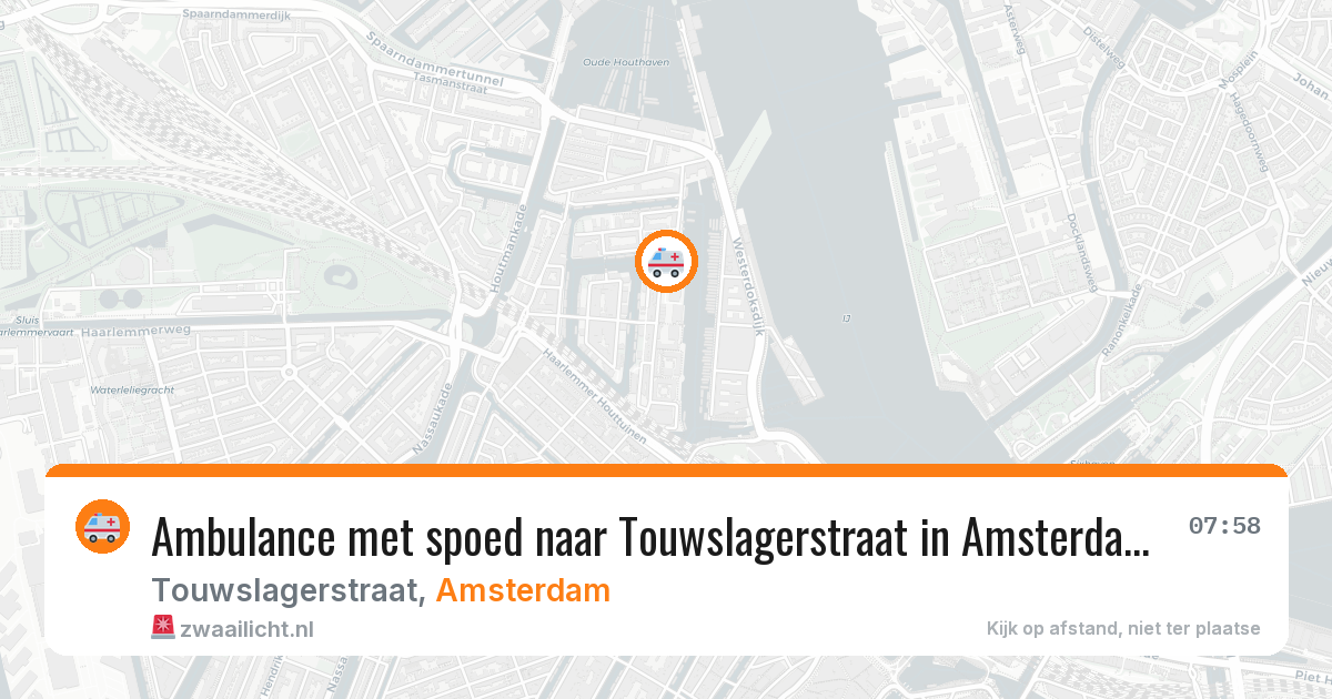 Ambulance met spoed naar Touwslagerstraat in Amsterdam — 21 apr 2026