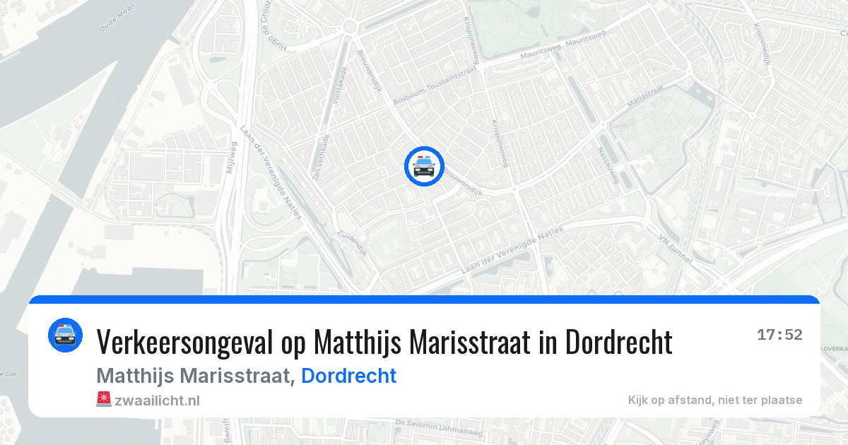 Verkeersongeval op Matthijs Marisstraat in Dordrecht — 30 jun 2026