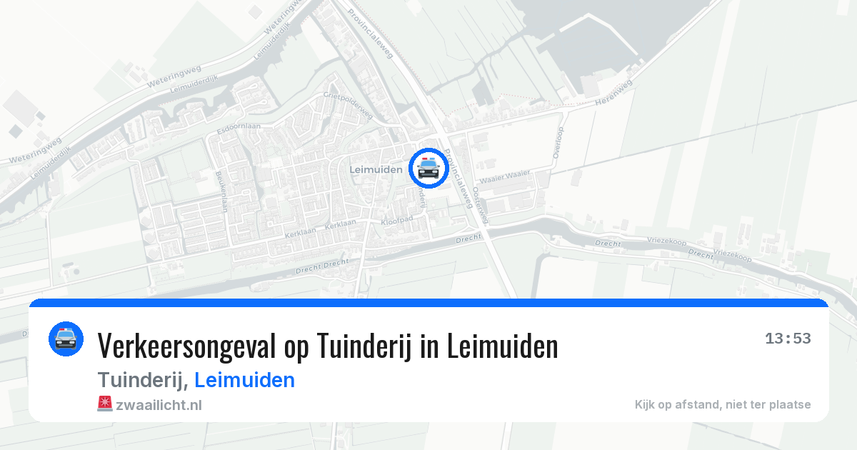Verkeersongeval op Tuinderij in Leimuiden — 4 apr 2026