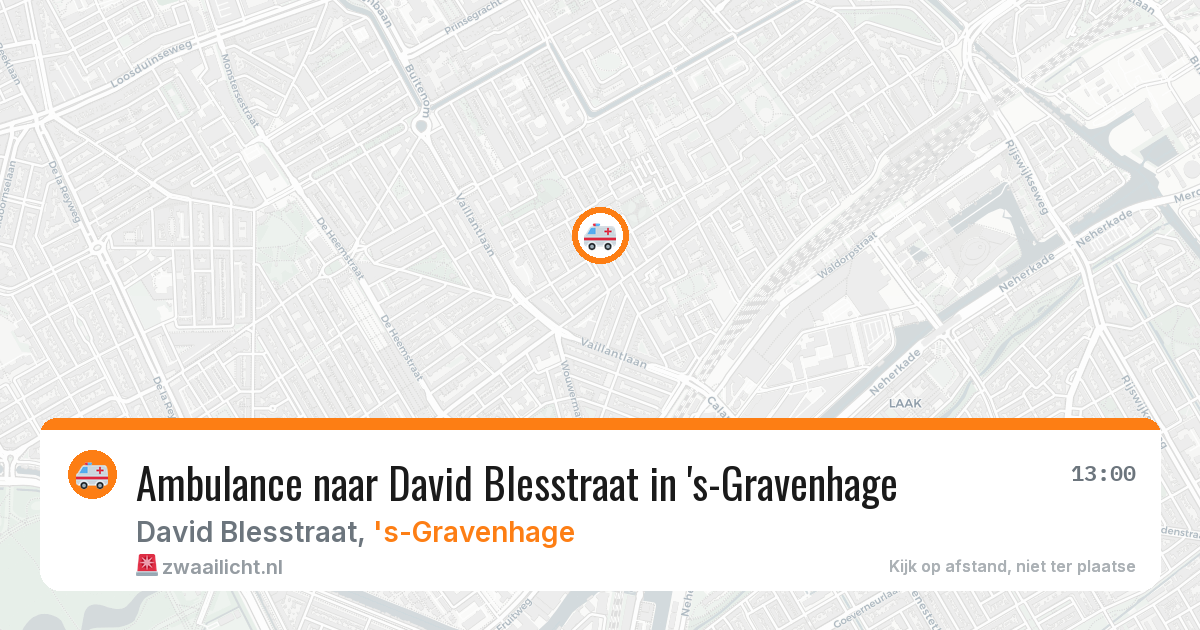 Ambulance naar David Blesstraat in 's-Gravenhage — 29 apr 2026