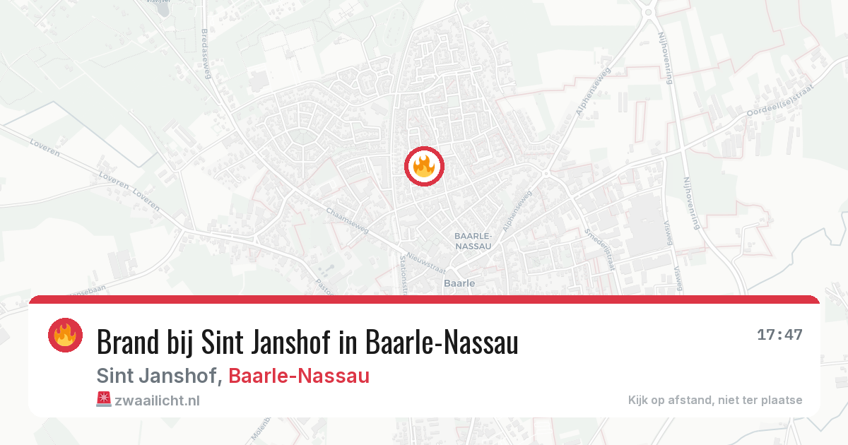 Brand bij Sint Janshof in Baarle-Nassau — 29 mei 2026