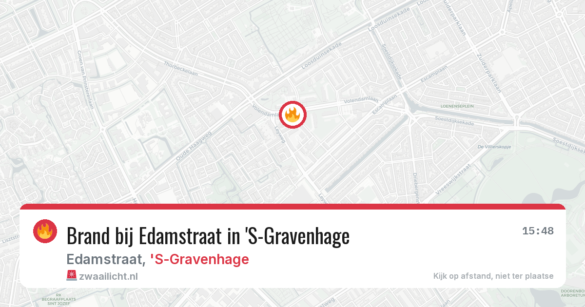 Brand bij Edamstraat in 'S-Gravenhage — 24 jun 2026